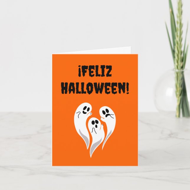 Glad Halloween (spanska Halloween) Kort (Framsida)