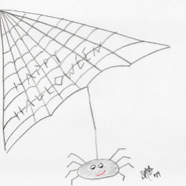 Glad Halloween - Spindel Kort