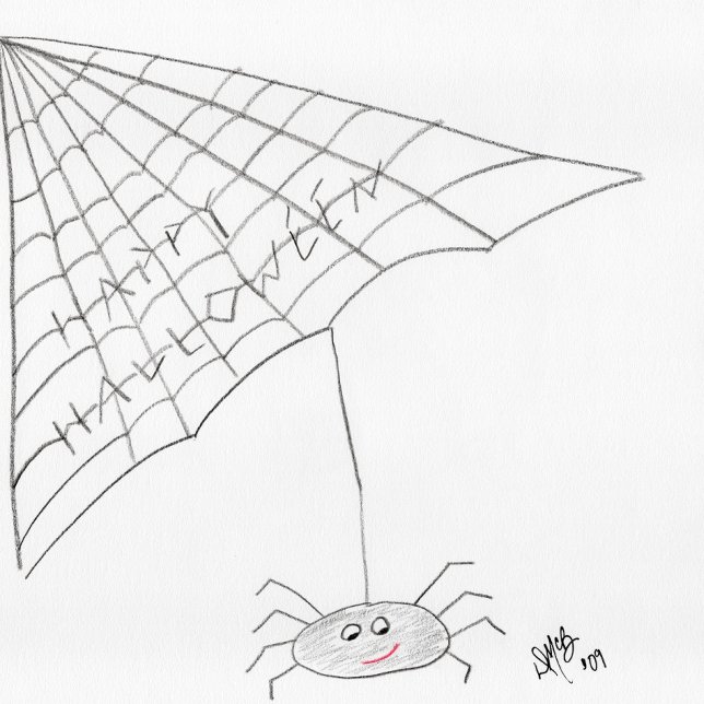 Glad Halloween - Spindel Kort (Skapare uppladdad)