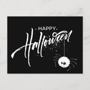 Glad Halloween Spindel Vykort