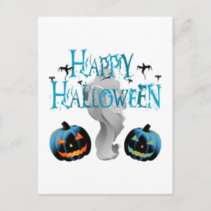 Glad Halloween Spöke -Halloween Kostym Pumkin Vykort