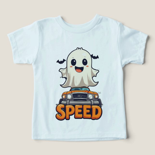Glad Halloween Spöke 👻 T Shirt (Design Framsida)