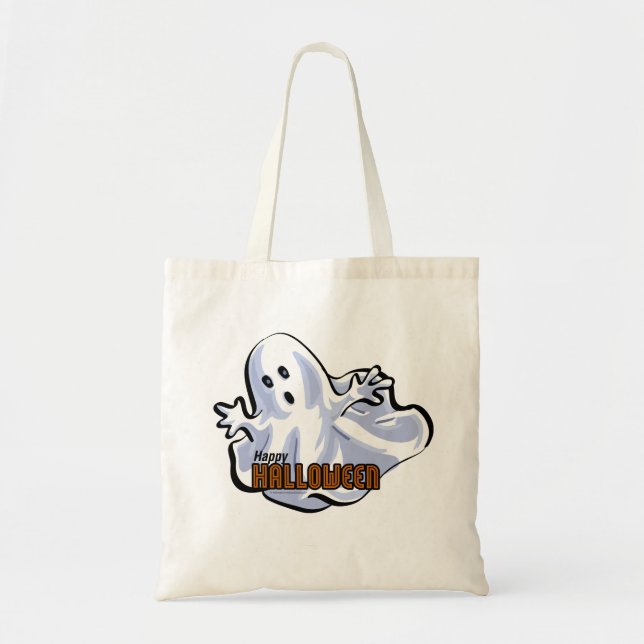 Glad Halloween Spöke Tygkasse (Framsidan)