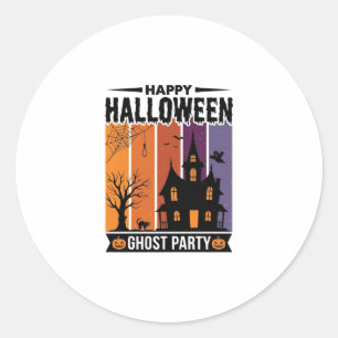 Glad Halloween Spökfest Festlig Hemsk Tröja De Runt Klistermärke