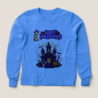 Glad Halloween Spökhus Söta Monster Fest T Shirt