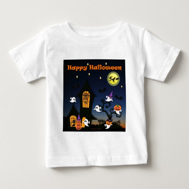 Glad Halloween Spökhus Tröja (Framsida)