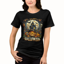 Glad Halloween Spökig Spökhus & Pumpor