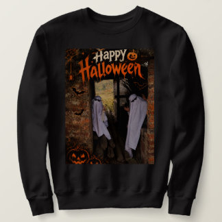 Glad Halloween – Spöklika Spöken Hus Lång Ärmad Tröja