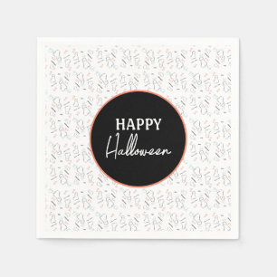 Glad Halloween Spöktand Handritad Doodle Pappersservett