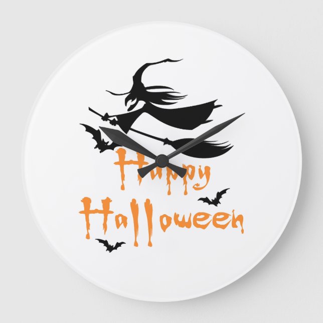 Glad Halloween Stor Klocka (Framsida)