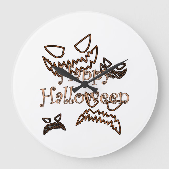glad Halloween Stor Klocka (Framsida)