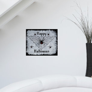 Glad Halloween Svart Enke Spindelväv Poster