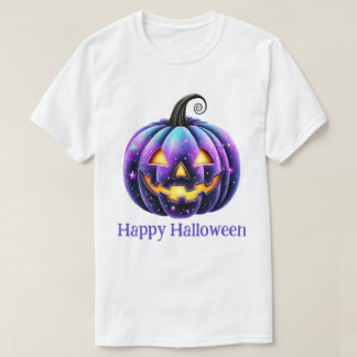 Glad Halloween Svart Jack o'Lantern T Shirt