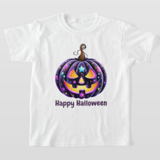 Glad Halloween Svart Jack o'Lantern T Shirt