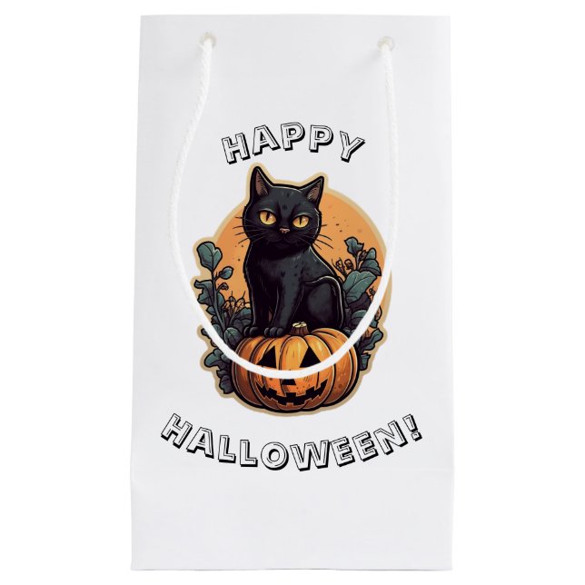 Glad Halloween Svart Katt  (Framsidan)