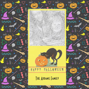 Glad Halloween Svart Katt Julkort