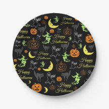 Glad Halloween Svart Mönster