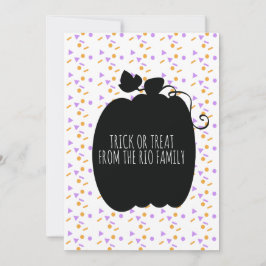 Glad Halloween Svart Pumpa Konfettimönster