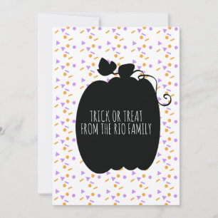 Glad Halloween Svart Pumpa Konfettimönster