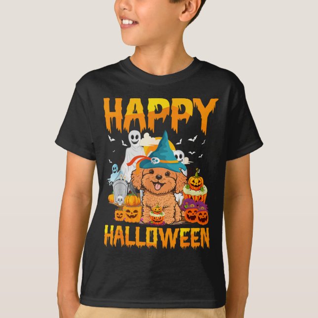 Glad Halloween  T Shirt (Framsida)