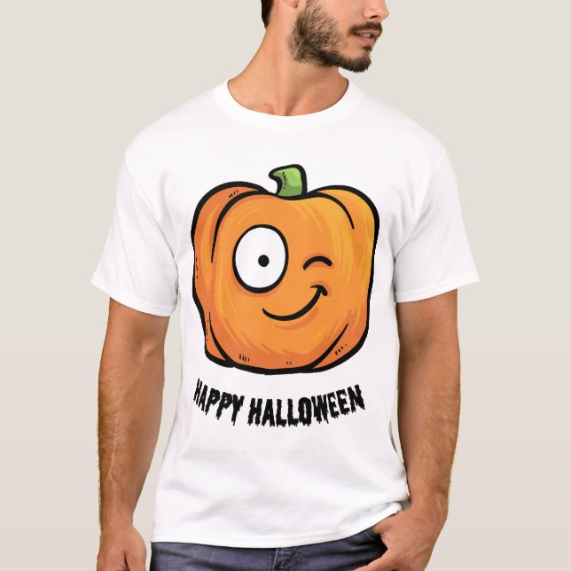 Glad Halloween T Shirt (Framsida)