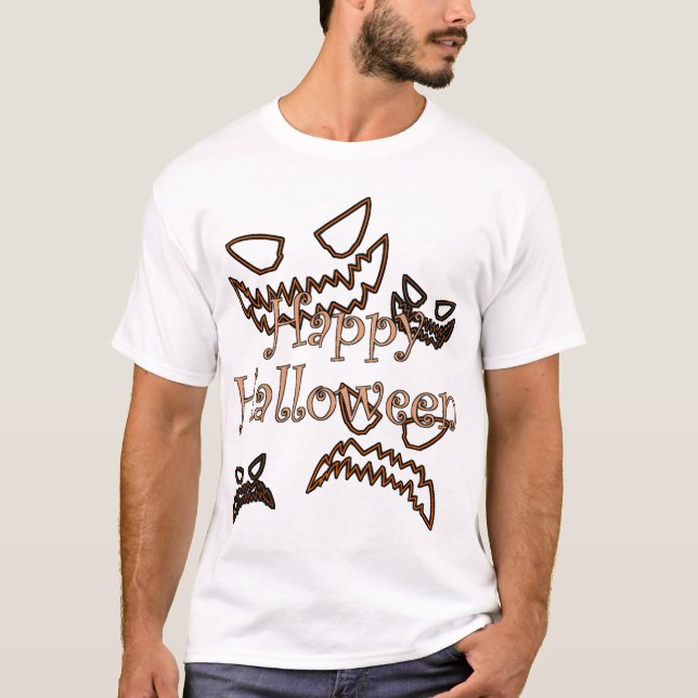 glad Halloween T Shirt (Framsida)
