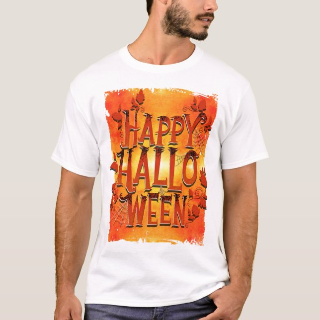 Glad Halloween T Shirt (Framsida)