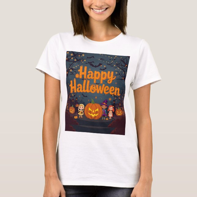 Glad Halloween T-shirt  (Framsida)