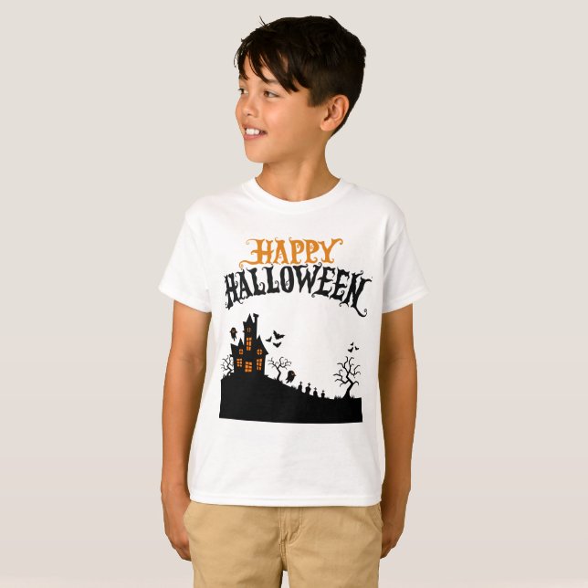 Glad Halloween T Shirt (Hel framsida)