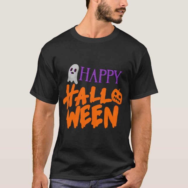 Glad Halloween T Shirt (Framsida)