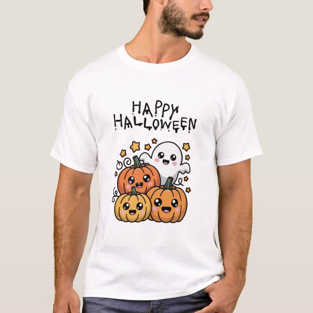 Glad Halloween T Shirt (Framsida)