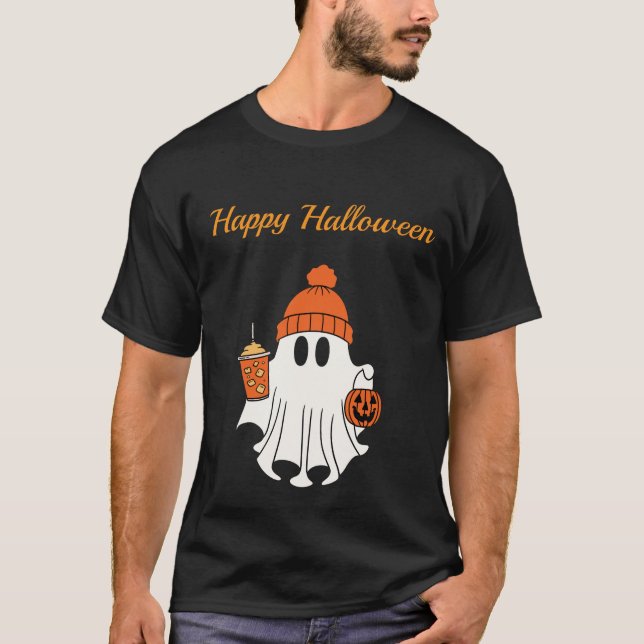 Glad Halloween T-Shirt För Män (Framsida)