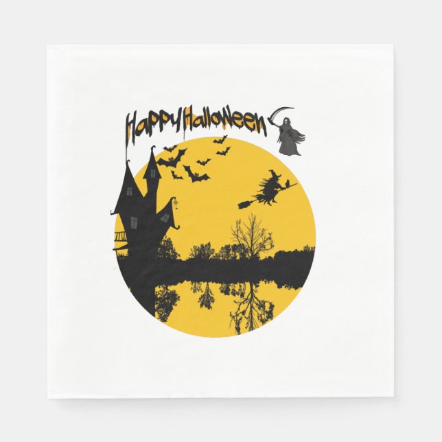 glad halloween t-shirt pappersservett (Framsidan)