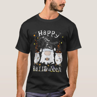 Glad Halloween T-shirt Roliga Katter Tomte Kaffeäl