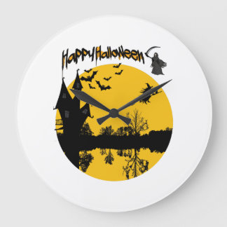 glad halloween t-shirt stor klocka