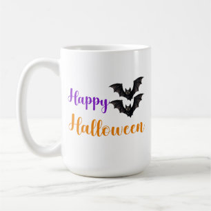 Glad Halloween-text fladdermöss för barn festlighe Kaffemugg