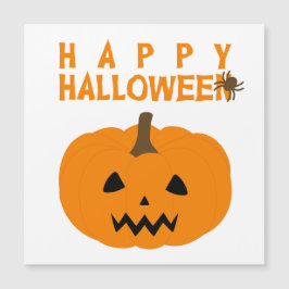 Glad Halloween-text och Pumpkin på White