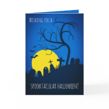 Glad Halloween till någon kuslig kyrkogård