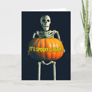 Glad Halloween till någon Skräck säsong skelett Helgkort
