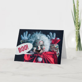 Glad Halloween till någon Skrämmande clown docka h Helgkort