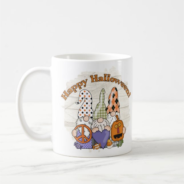 Glad Halloween Tomte Kaffemugg (Vänster)