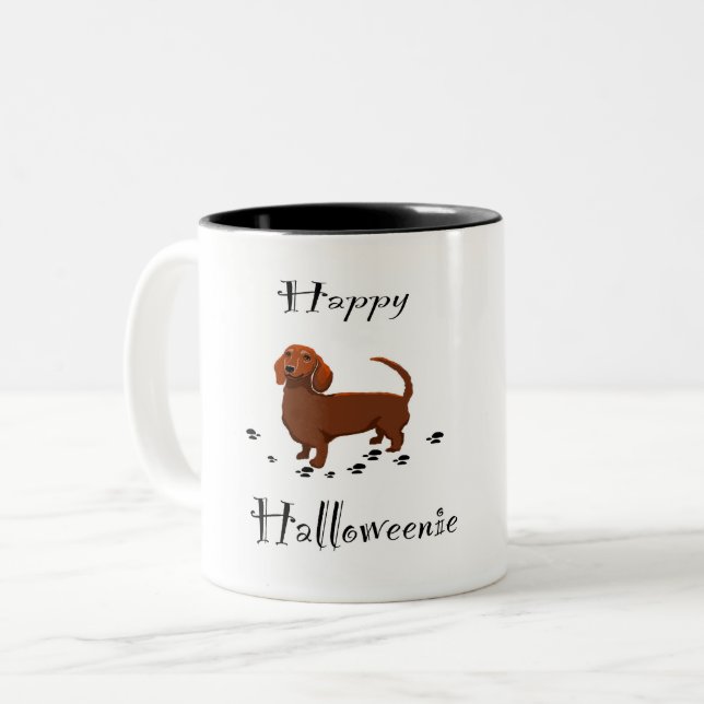 Glad Halloween! Två-Tonad Mugg (Framsida vänster)