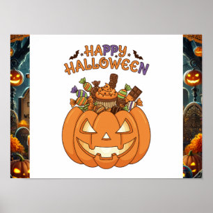 Glad Halloween Väggkonst