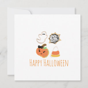 Glad Halloween Välkomstkort Kakor Gods Tack Kort