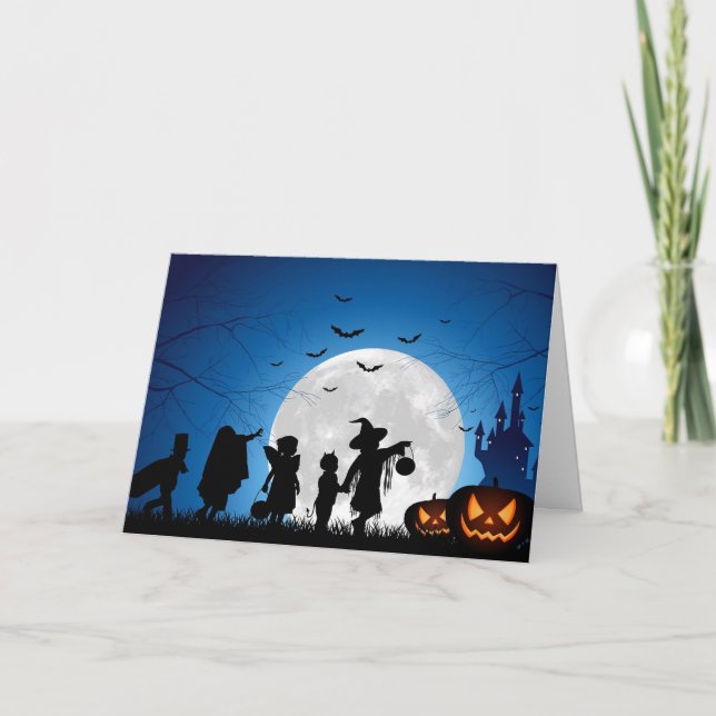 Glad Halloween Vikad Semesterkort Helgkort (Framsida)