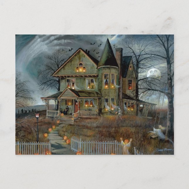 Glad Halloween Vikad Semestkort Helg Vykort (Framsida)