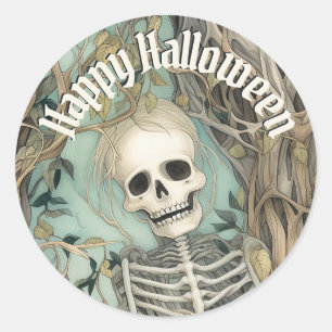 Glad Halloween Vintage Kalle Runt Klistermärke