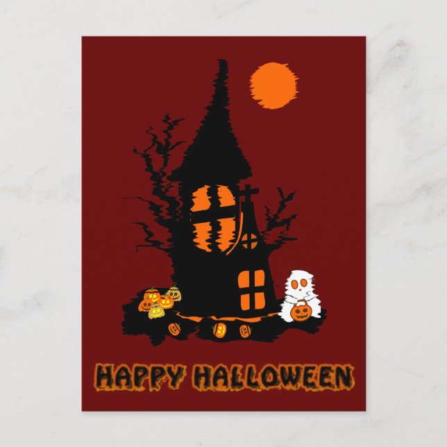 Glad Halloween vykort (Framsida)