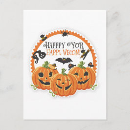 Glad Halloween Vykort