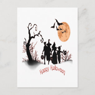 Glad Halloween Vykort